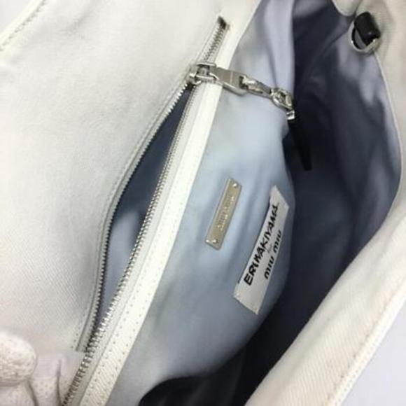 Miu Miu 2WAY Tote Bag White - Picture 15 of 16